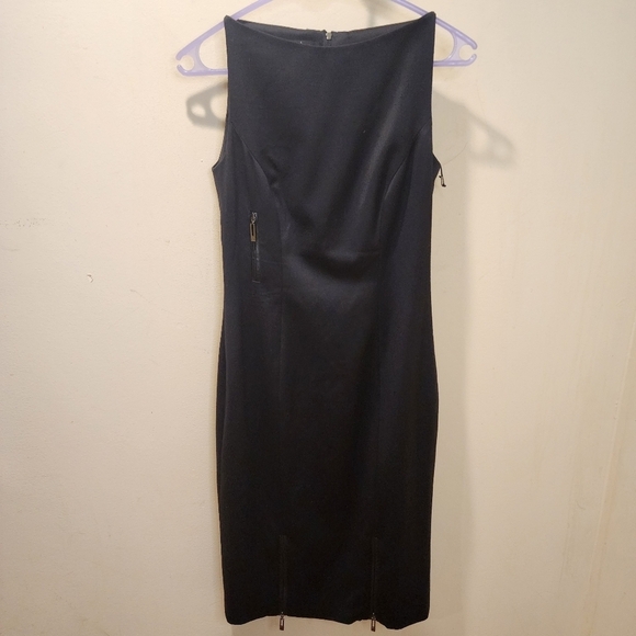 Amanda Wakeley Black Fitted Bodycon Sleevesless Dress size 6 - Picture 1 of 12